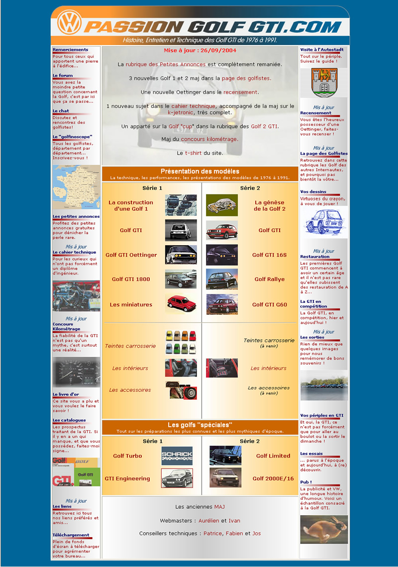 La dernière version avant la grosse évolution - Cliquez pour agrandir.