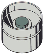 Schéma d'un poussoir hydraulique (sur le dos)