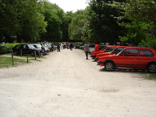 Le parking à Chenonceau