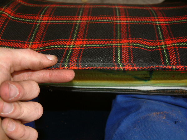 Enlever la partie centrale du tissu