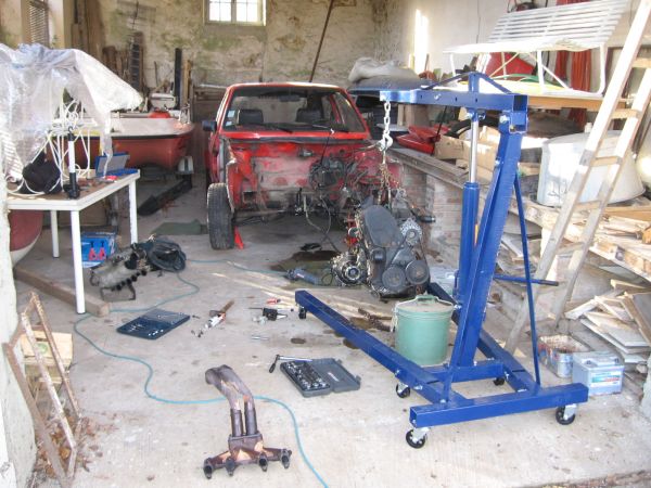 L'ensemble moteur-boîte sorti